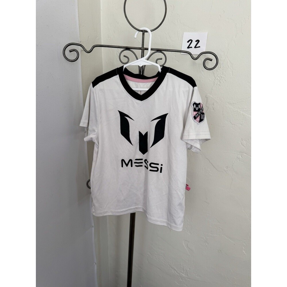 Messi Collection Youth Small 6/7 White Soccer Jersey #10 Performance Shirt